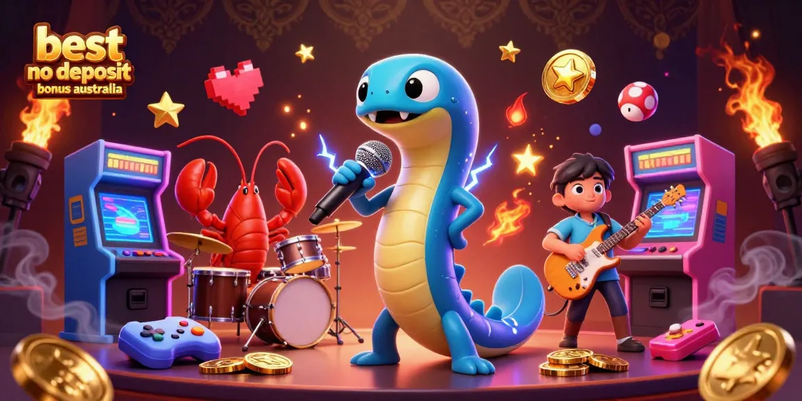 Experience the best no deposit bonus Australia with colorful underwater casino vibes featuring animated characters.