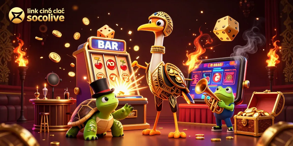 Experience exciting gambling action with link chính thức socolive at this vibrant 3D illustration.