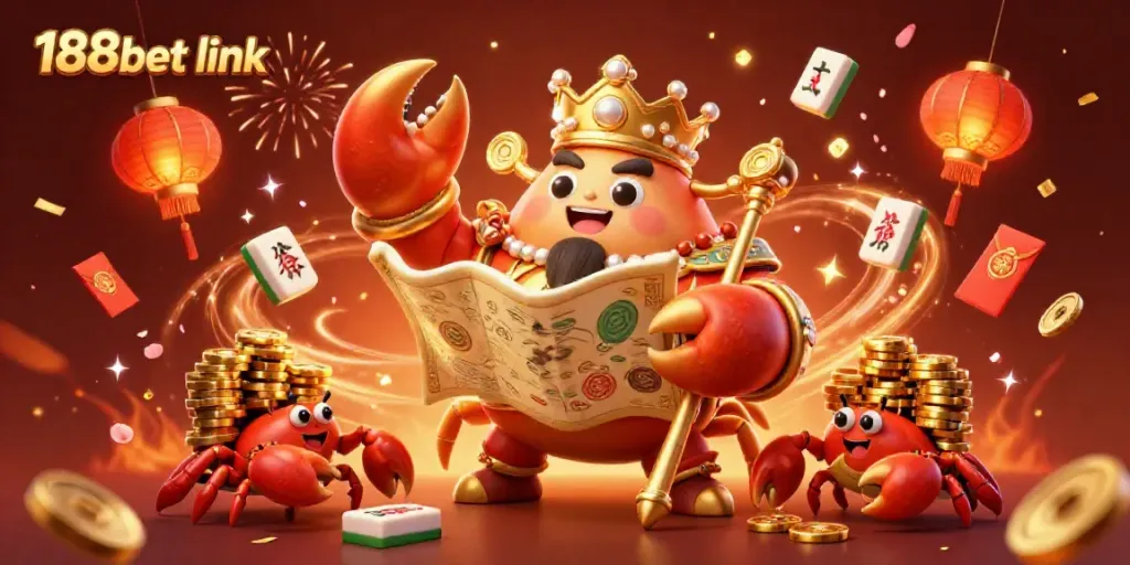 Experience the excitement of gambling with the 188bet link in a vibrant 3D casino scene.