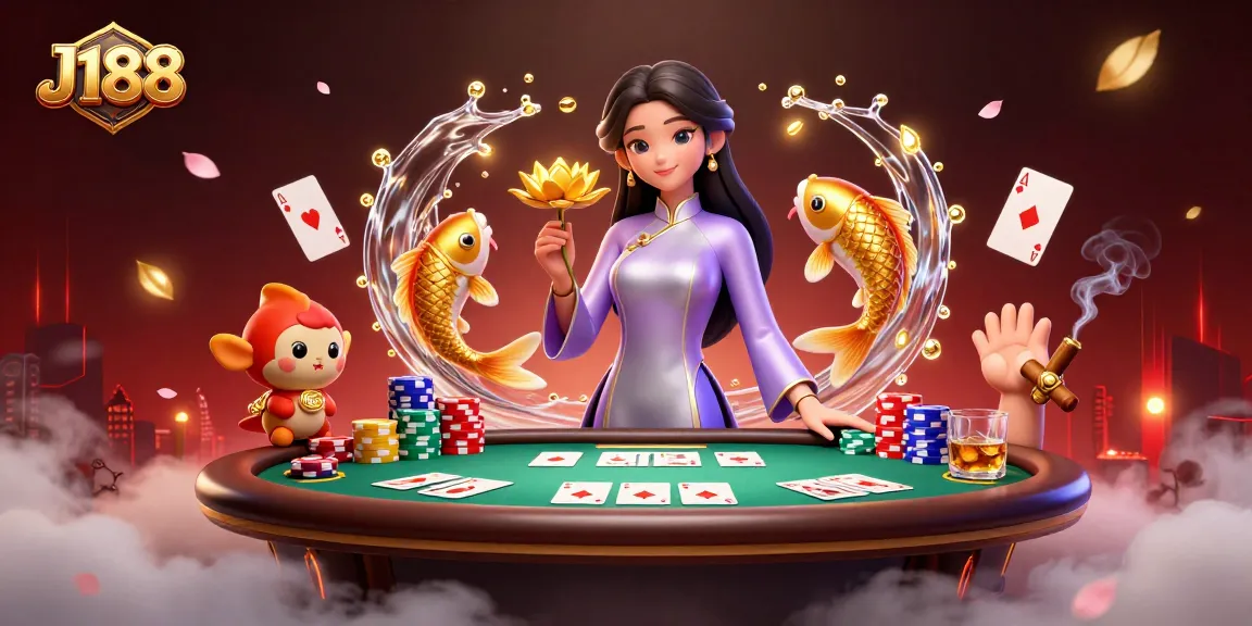 Experience J188 thrilling online gambling with vibrant casino elements and a captivating scene.