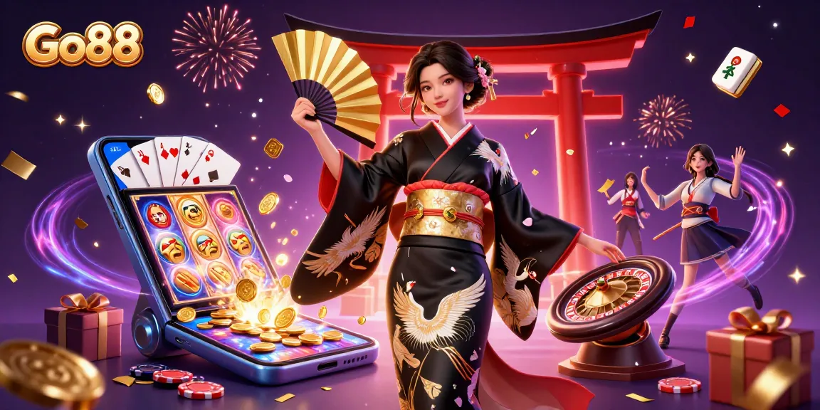 Experience thrilling gambling with Go88 featuring vibrant games and festive elements.