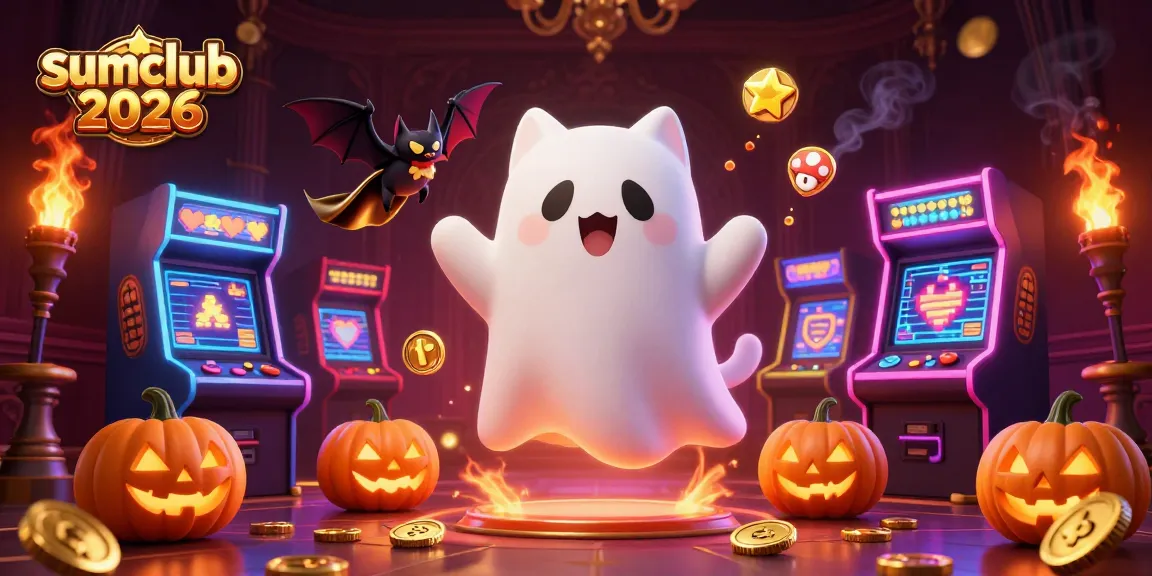 Experience thrilling gaming at sumclub 2026 with lively characters in a haunted casino.