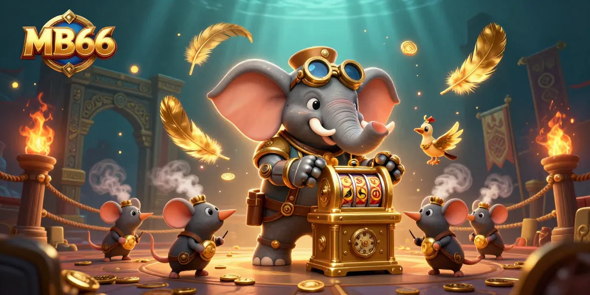 Experience thrilling slots and casino games at MB66 with steampunk characters in a vibrant scene.