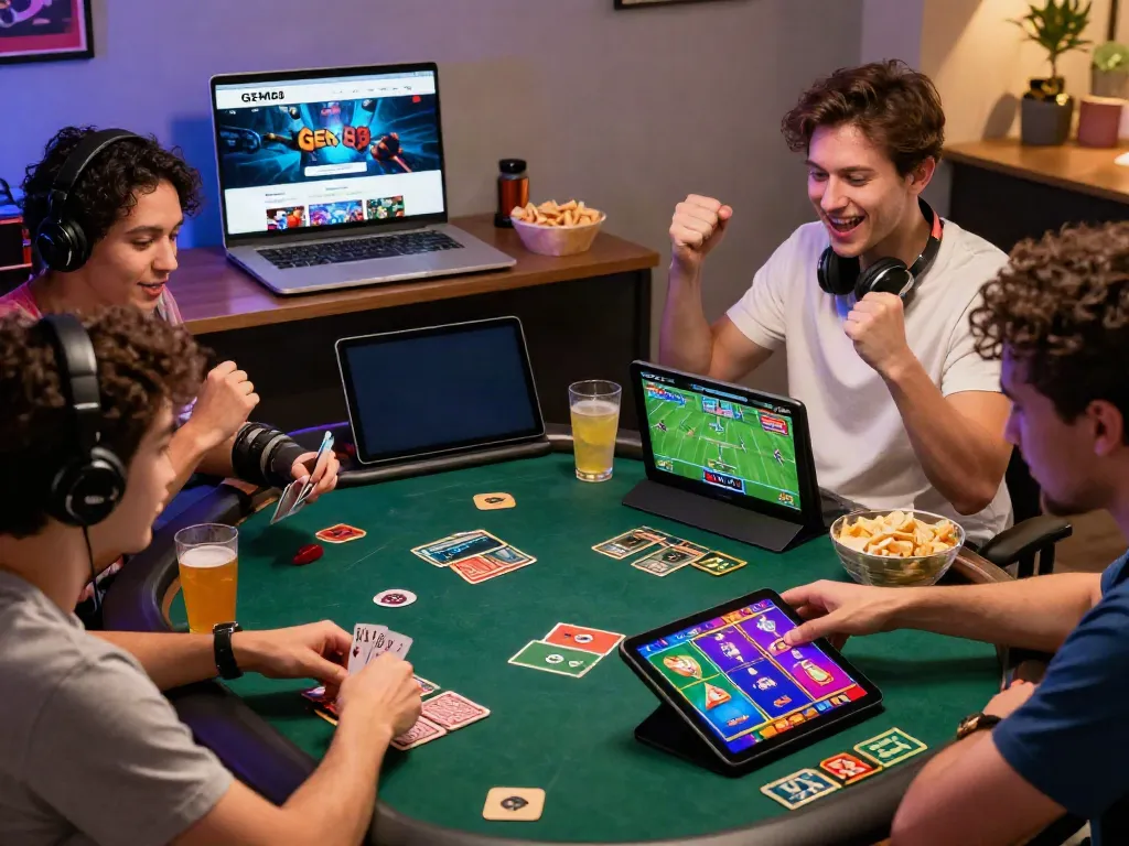 Players engaging with the GEM88 platform, showcasing diverse games and an inviting atmosphere.