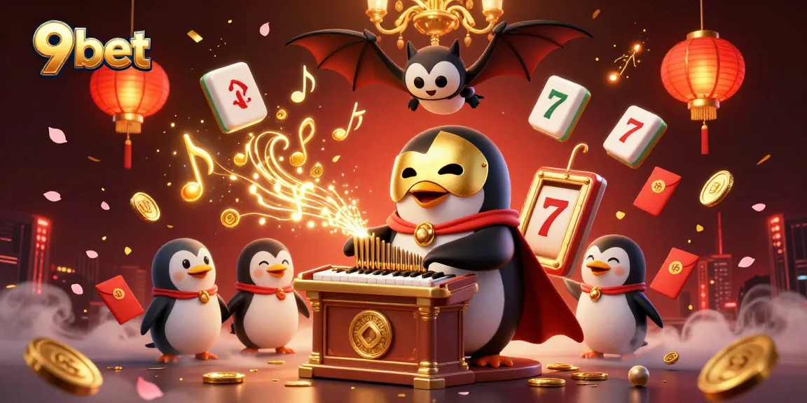 Experience the excitement of 9bet with a dynamic 3D illustration showcasing vibrant casino elements.