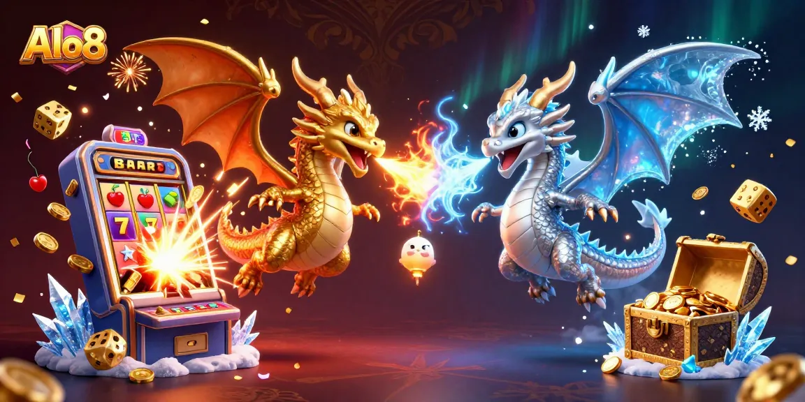 Alo8 delivers exhilarating casino experiences featuring colorful slot machines and dynamic dragon characters.