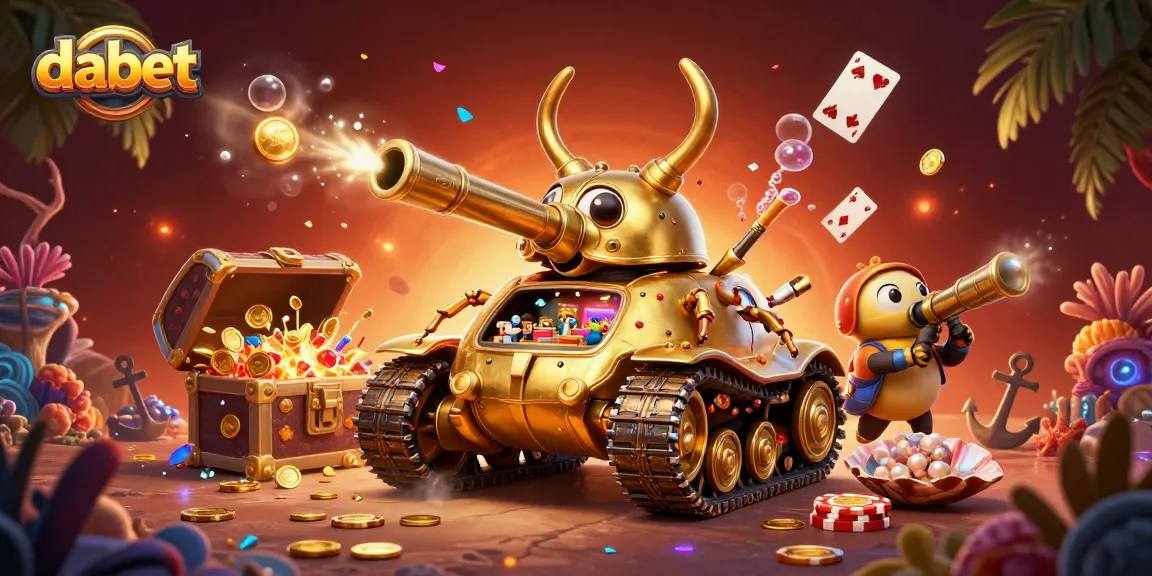 Experience the excitement of dabet with a dynamic roulette scene inside a golden beetle tank casino.