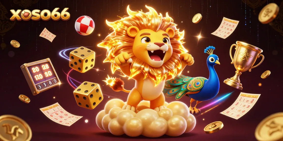 Xoso66 offers thrilling lottery experiences with vibrant elements like lottery balls and bingo cards.